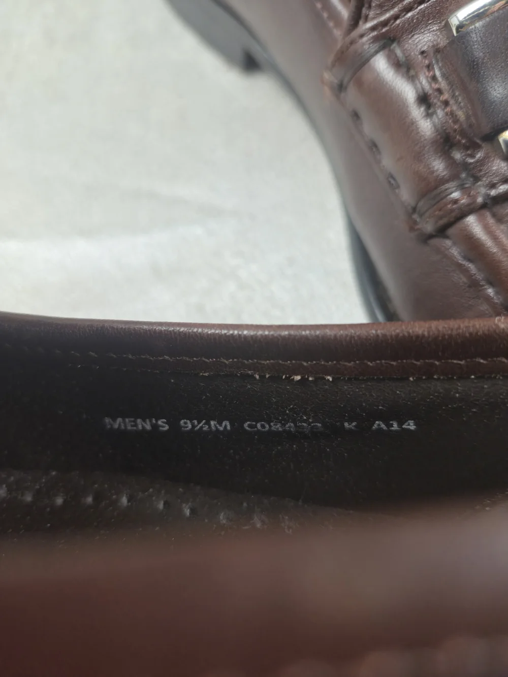 Cole Haan Dark Brown Leather Bit Loafers Men's Size 10.5 D Dress Slip On Shoes